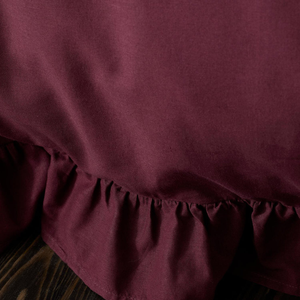Cassia Frill Berry 100% Cotton Duvet Set