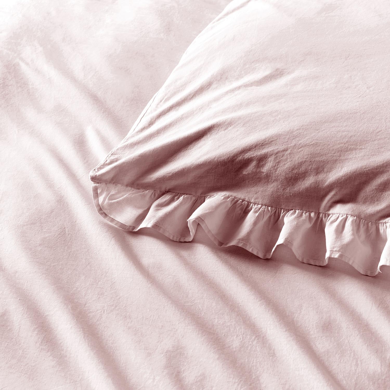 Cassia Frill Lavender 100% Cotton Duvet Set