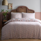 Ornamental Floral Damask Reversible Cotton Duvet Set