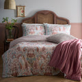 Ornamental Floral Damask Reversible Cotton Duvet Set