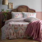 Ornamental Floral Damask Reversible Cotton Duvet Set