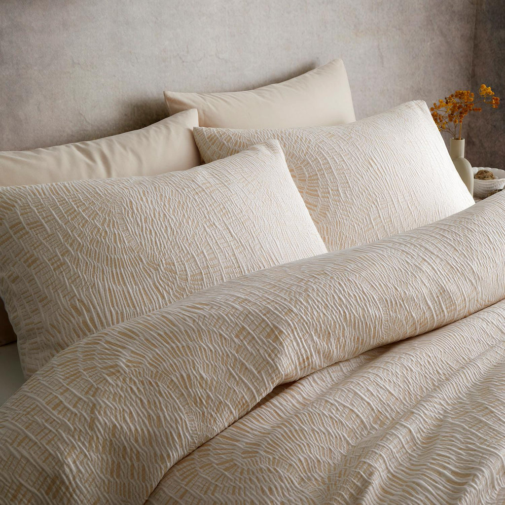 Fossil Natural Textured Jacquard Duvet Set