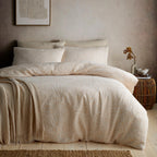 Fossil Natural Textured Jacquard Duvet Set