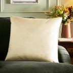 Harlan Velvet Cream Large Cushion (55cm x 55cm)