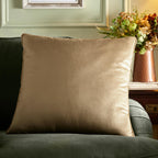 Harlan Velvet Taupe Large Cushion (55cm x 55cm)