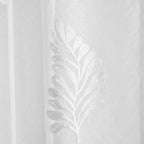 Leaf Embroidered White Voile