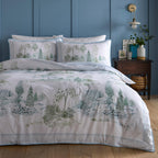 Willow Tree Scene Blue Reversible 100% Cotton Duvet Set