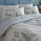 Willow Tree Scene Blue Reversible 100% Cotton Duvet Set