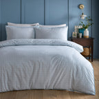 Willow Tree Scene Blue Reversible 100% Cotton Duvet Set
