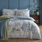 Willow Tree Scene Blue Reversible 100% Cotton Duvet Set