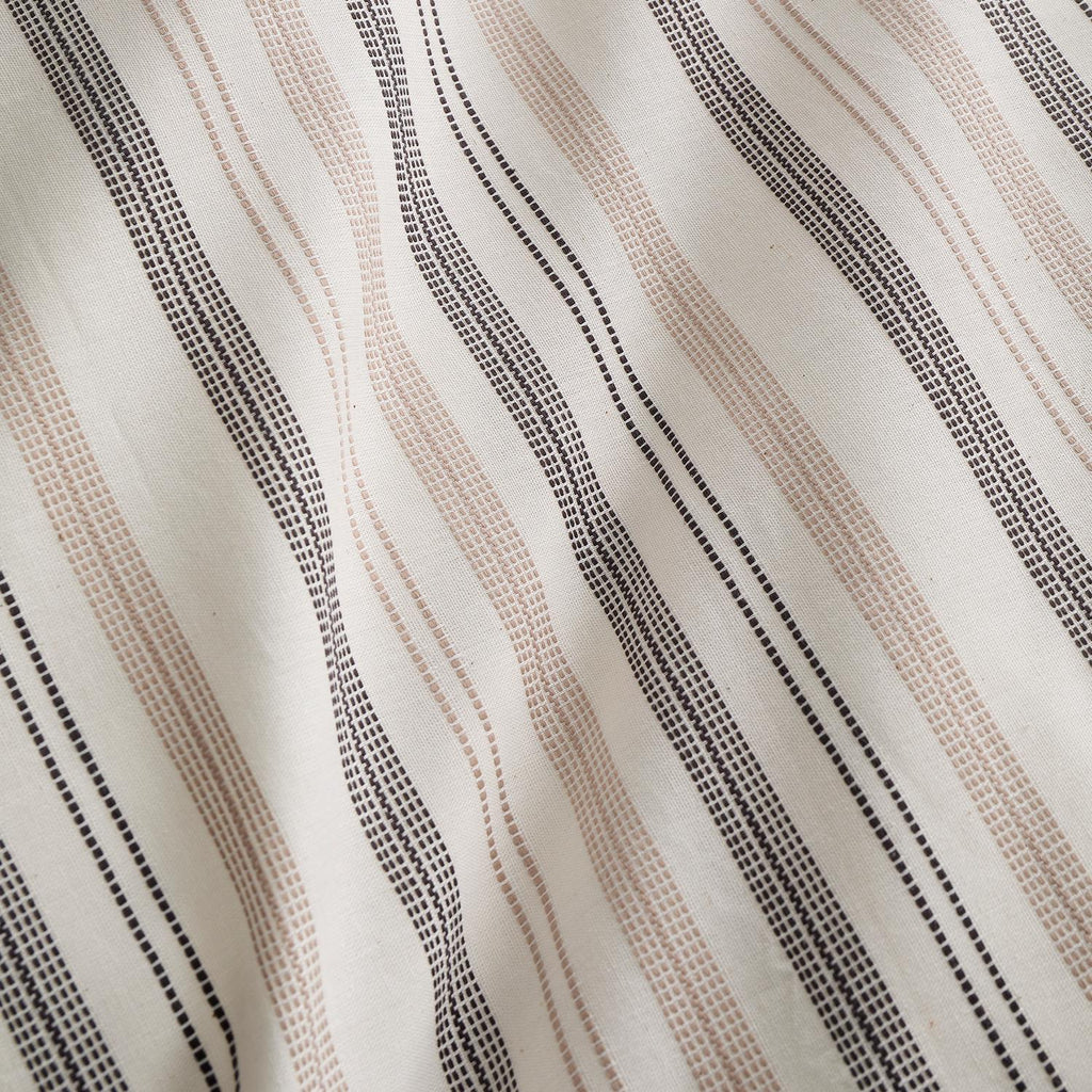 Yarn Dyed Thin Stripe Natural 100% Cotton Duvet Set