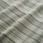 Yarn Dyed Wide Stripe Green Woven 100% Cotton Duvet Set