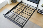 Ashby Black Fabric And Metal Bed