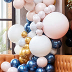 Luxe Marble, Navy & Gold Chrome Balloon Arch Kit- 5 Inner Pack