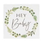 Hey Baby Shower Botanical Napkins- 5 Inner Pack
