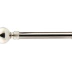 Brushed Silver Ball Extendable Curtain Pole