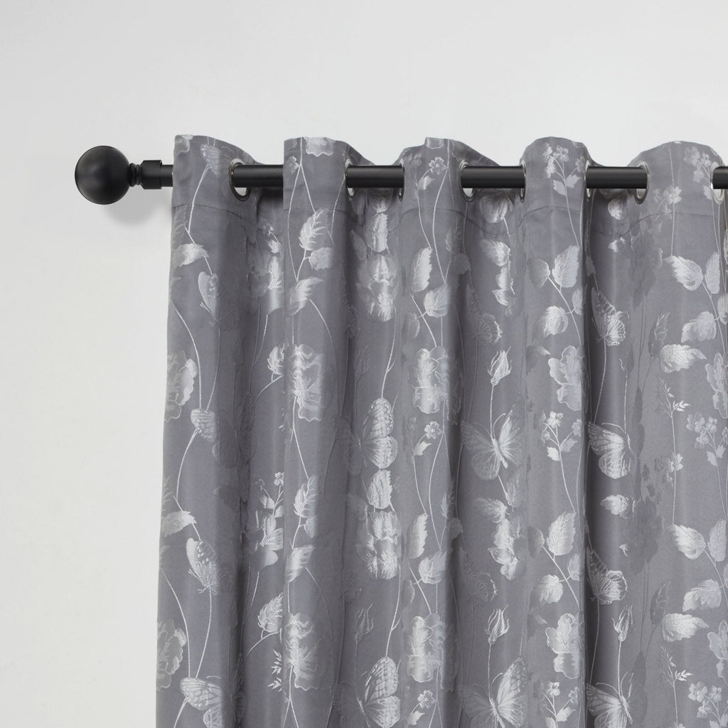 Matt Black Ball Extendable Curtain Pole
