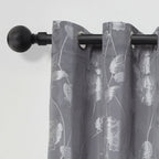 Matt Black Ball Extendable Curtain Pole