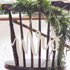 Wooden Mr and Mrs Wedding Chair Signs