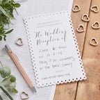 Scalloped Evening Invitations - Beautiful Botanics- 10 Inner Pack