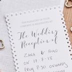 Scalloped Evening Invitations - Beautiful Botanics