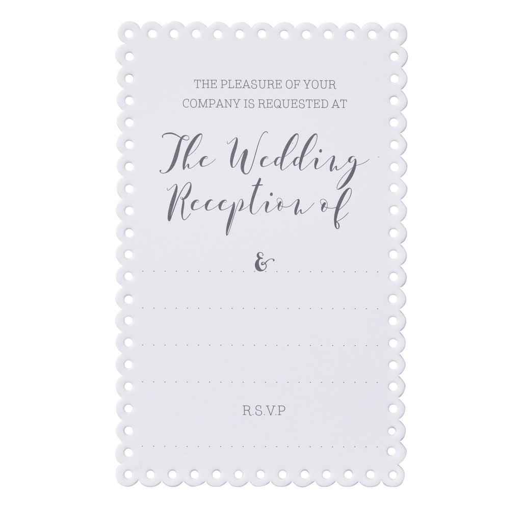 Scalloped Evening Invitations - Beautiful Botanics- 10 Inner Pack
