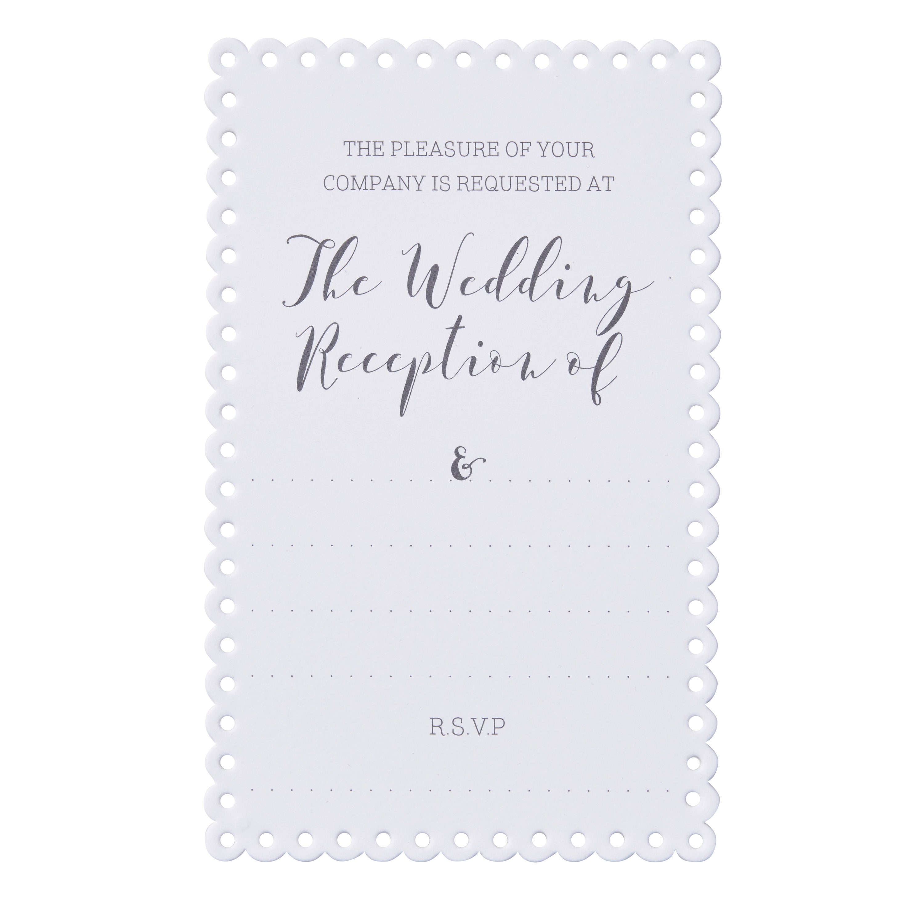 Scalloped Evening Invitations - Beautiful Botanics- 10 Inner Pack