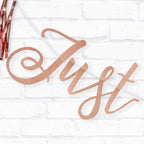 Just Married Rose Gold Glitter Bunting