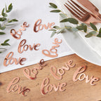 Rose Gold Love Wedding Confetti- 20 Inner Pack