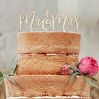 Wooden Mr and Mrs Wedding Cake Topper