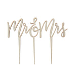 Wooden Mr and Mrs Wedding Cake Topper
