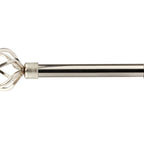 Brushed Silver Bird Cage Extendable Curtain Pole
