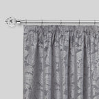 Chrome Bird Cage Extendable Curtain Pole with Rings