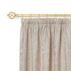 Bird Cage Matt Gold Extendable Curtain Pole with Rings