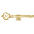 Bird Cage Matt Gold Extendable Curtain Pole with Rings