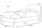 Bisham Grey Fabric Bed