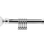 Chrome Bling Diamond Extendable Curtain Pole with Rings
