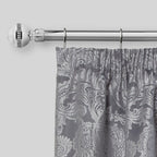 Chrome Bling Diamond Extendable Curtain Pole with Rings