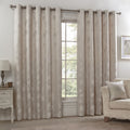 Blossom Cream Lined Eyelet Jacquard Curtains