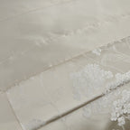 Blossom Cream Embellished Jacquard Quilted Bedspread Set (220cm x 240cm)