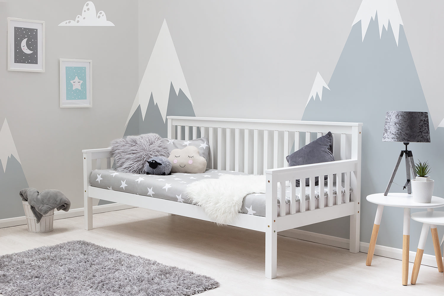 Blythe White Wooden Single Day Bed
