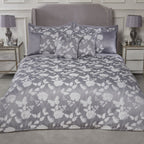 Butterfly Meadow Silver Embellished Jacquard Duvet Set