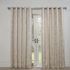 Butterfly Meadow Cream Lined Eyelet Jacquard Curtains