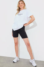 Ribbed High Waisted Cycling Shorts