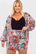 Paisley Print Mini Skirt