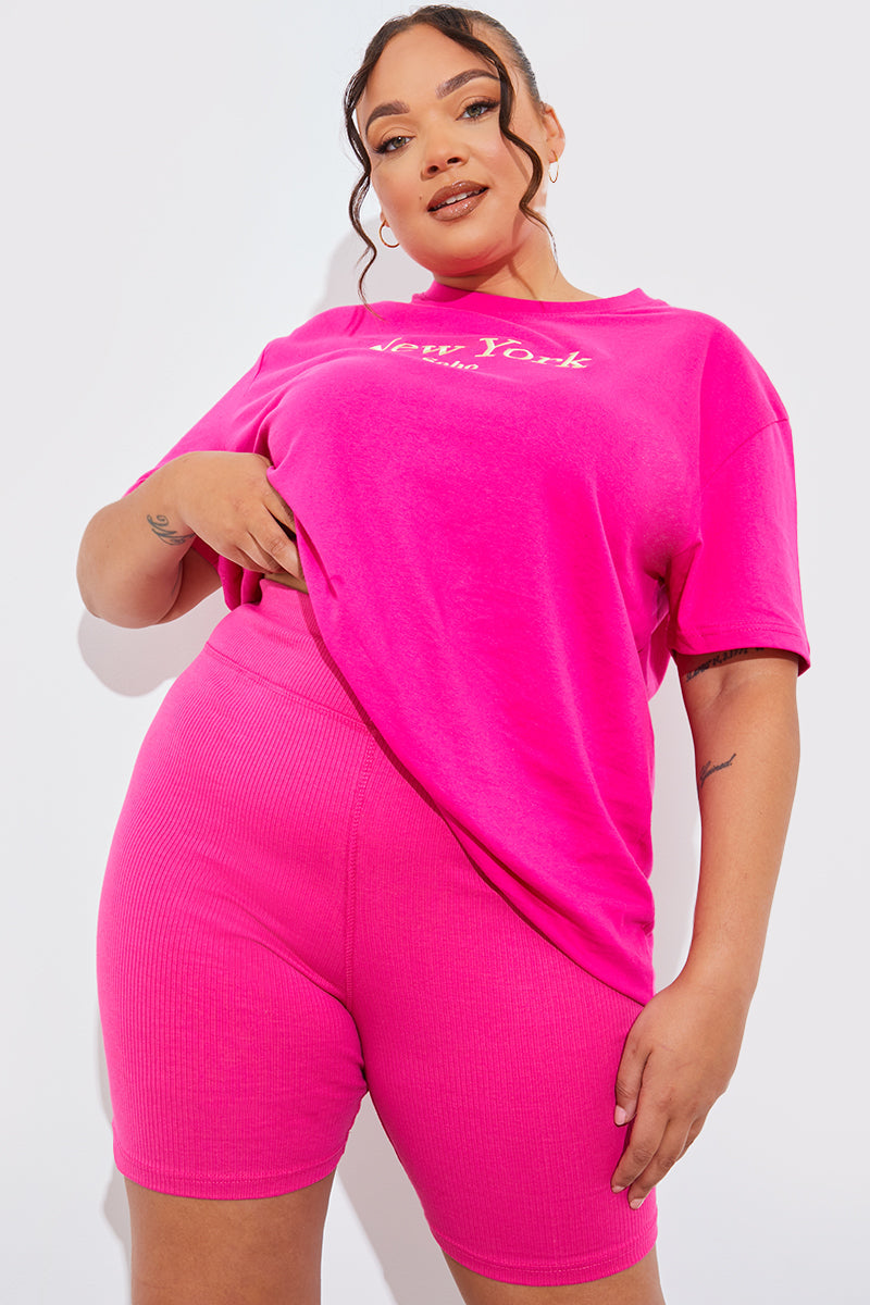 Ribbed High Waisted Cycling Shorts