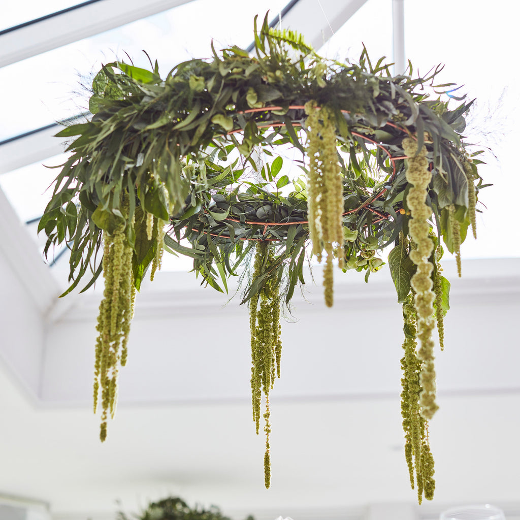 Hanging Chandelier Wedding Hoop
