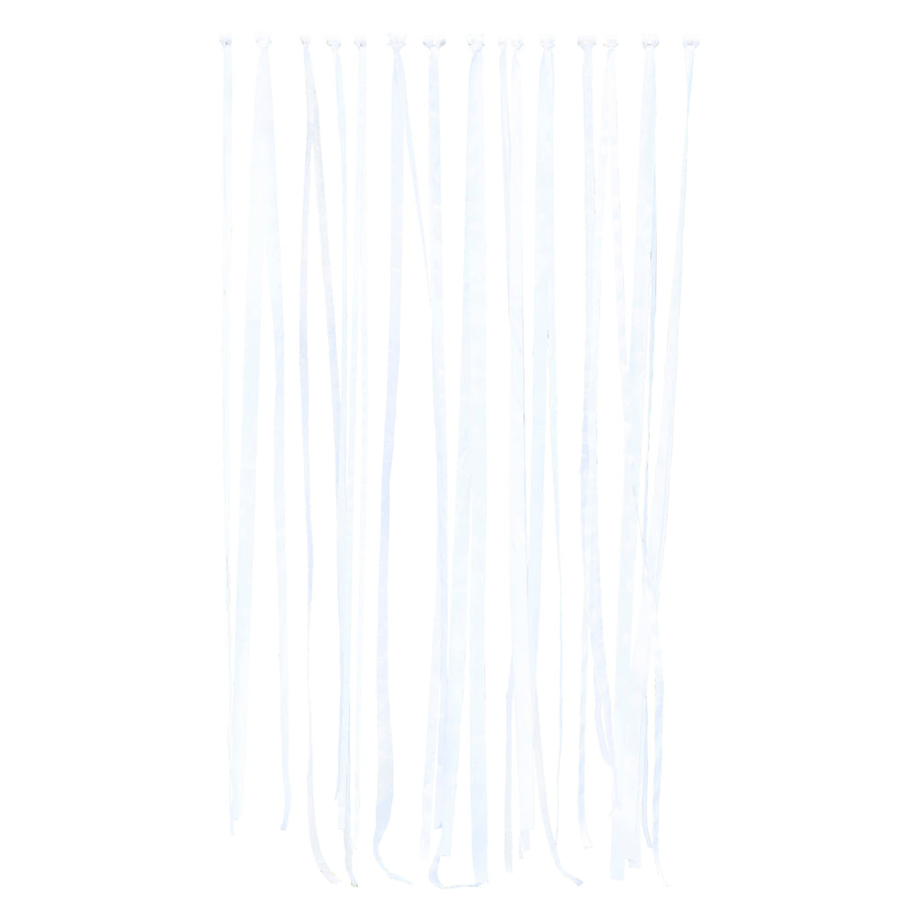 White Ribbon Hanging Wedding Backdrop