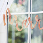 Rose Gold Scripted Just Married Banner- 5 Inner Pack