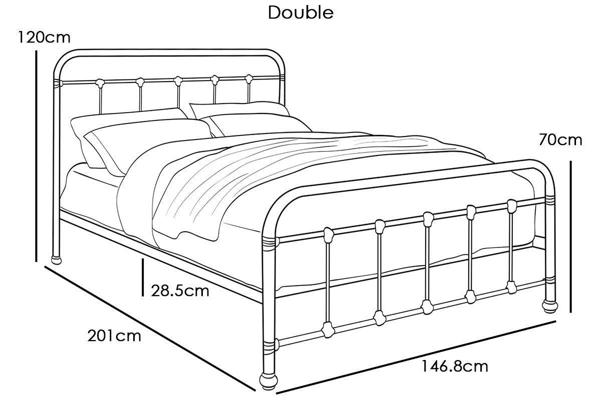 Burford Brushed Copper Victorian Metal Bed